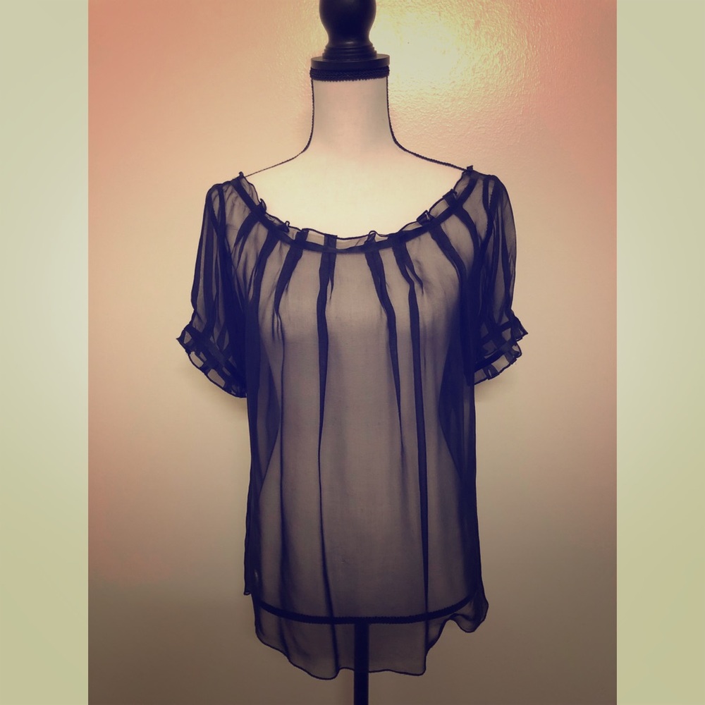 Geren Ford Sheer See-Through Top